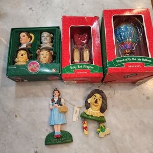 NIB Warner Bros Wizard of Oz Christmas ornaments circa 2000 approx
